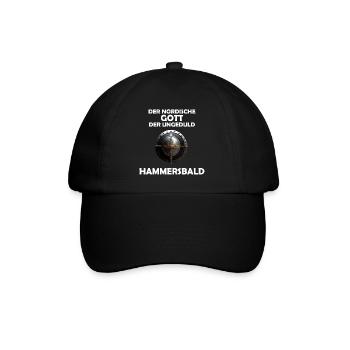 Wikinger Hammersbald Nordische Mythologie Ungeduld - Baseballkappe - Schwarz/Schwarz - Vorne