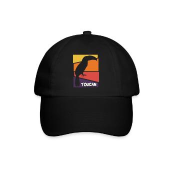 Jungle de vacances aux oiseaux - Casquette classique - noir/noir - Devant