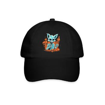 Halloween Fox Skeleton - Baseball Cap - black/black - Front