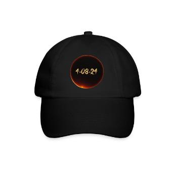Sonnenfinsternis 2024 - Baseballkappe - Schwarz/Schwarz - Vorne