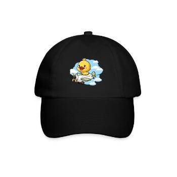 Cute Duck Aviator Design - Baseball Cap - black/black - Front