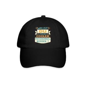 PATENONKEL WERDEN - ONKEL TAUFE PATE - Baseballkappe - Schwarz/Schwarz - Vorne