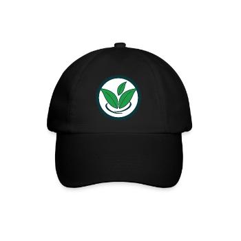 Green Leaves Icon Design for Proud Vegans - Baseball Cap - black/black - Front