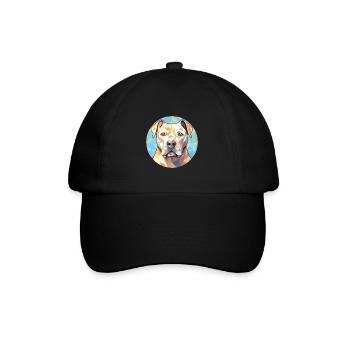 French White And Orange Hound Dog Breed Watercolor - Baseball Cap - black/black - Front