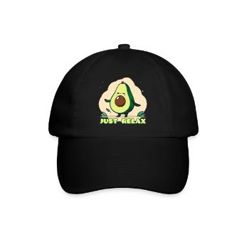 avokado entspann dich - Baseballkappe - Schwarz/Schwarz - Vorne