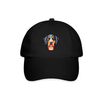 Appenzeller Sennenhund Dog Breed Watercolor Glass - Baseball Cap - black/black - Front