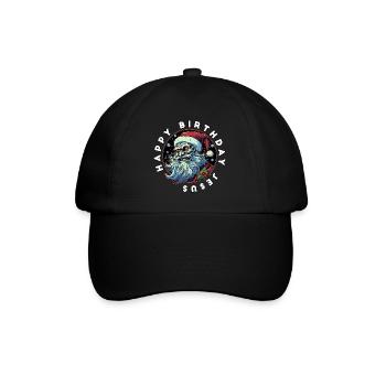 Ugly Christmas Happy Birthday Jesus Weihnachten - Baseball Cap - black/black - Front
