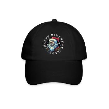 Ugly Christmas Happy Birthday Jesus Weihnachten - Baseball Cap - black/black - Front