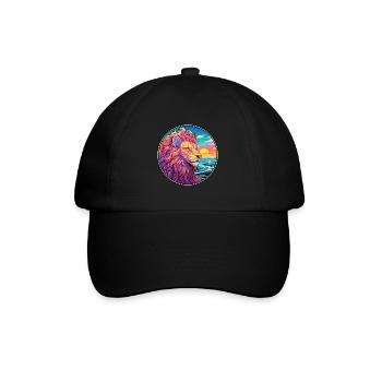Manticore Aquarelle Colorée Dessin Animé Kawaii Pet - Casquette classique - noir/noir - Devant