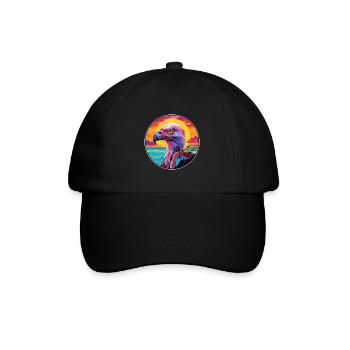 vautour coloré aquarelle dessin animé Kawaii Animal - Casquette classique - noir/noir - Devant