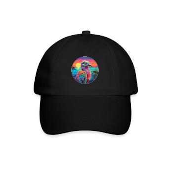 perdrix coloré aquarelle dessin animé Kawaii animal de compagnie - Casquette classique - noir/noir - Devant