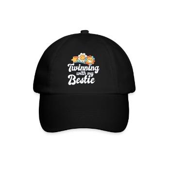 Jumelage de l’équipe des meilleurs amis avec mon meilleur jumeau - Casquette classique - noir/noir - Devant