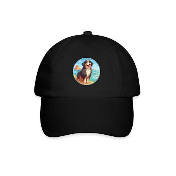 Bouvier bernois race Cartoon Kawaii Clipart - Casquette classique - noir/noir - Devant