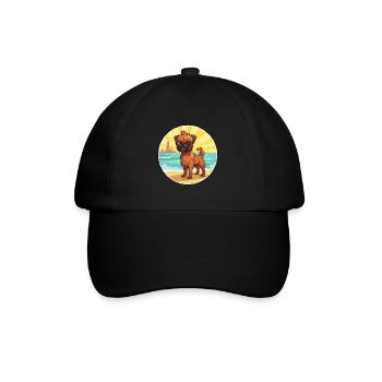 Bruxelles Griffon chien race Cartoon Kawaii Clipart - Casquette classique - noir/noir - Devant