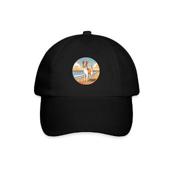 Fox Terrier Smooth Dog Breed Cartoon Kawaii Dog - Casquette classique - noir/noir - Devant