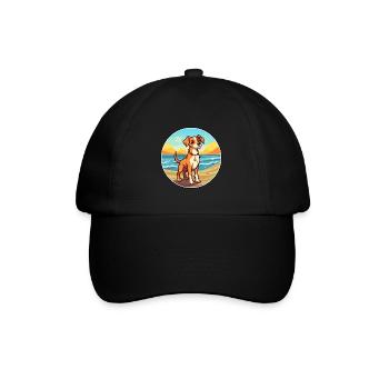 Hygenhund chien race dessin animé Kawaii Clipart chien animal de compagnie - Casquette classique - noir/noir - Devant