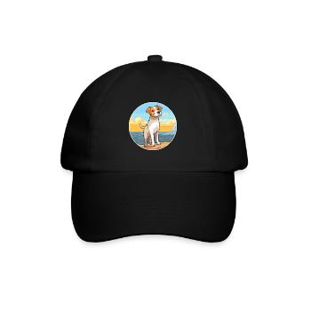 Parson Russell Terrier Hunderasse Cartoon Kawaii - Baseballkappe - Schwarz/Schwarz - Vorne