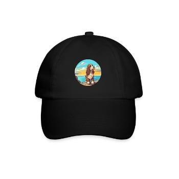Petit Basset Griffon Vendéen Chien Race Cartoon - Casquette classique - noir/noir - Devant