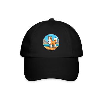 Taigan Kyrgyz Taighany Dog Breed Cartoon Kawaii - Baseball Cap - black/black - Front