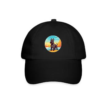 Scottish Terrier chien race Cartoon Kawaii Clipart - Casquette classique - noir/noir - Devant