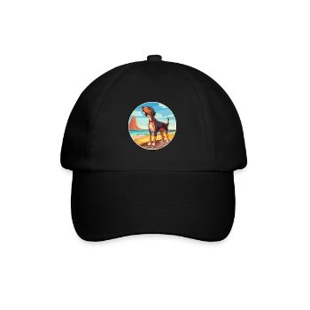 Serbe tricolore chien chien race dessin animé Kawaii - Casquette classique - noir/noir - Devant