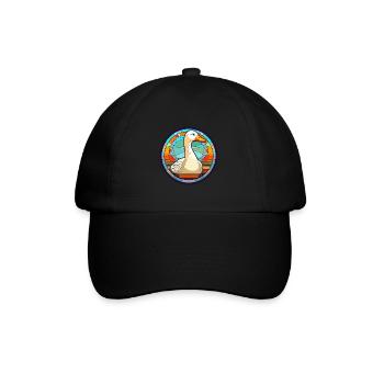 Oie vitrail coloré Cartoon Kawaii Animal - Casquette classique - noir/noir - Devant