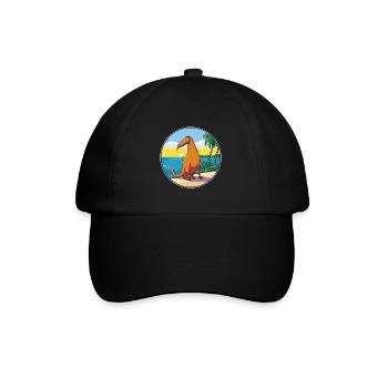Anteater Watercolor Cartoon Kawaii Clipart Animal - Baseball Cap - black/black - Front