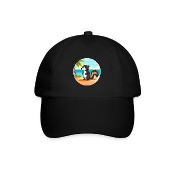 Skunk aquarelle dessin animé Kawaii Clipart Animal - Casquette classique - noir/noir - Devant
