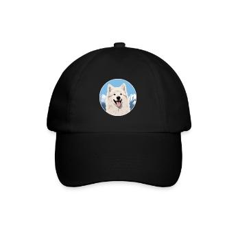 Berger Blanc Suisse Dog Breed Cartoon Kawaii Water - Baseball Cap - black/black - Front