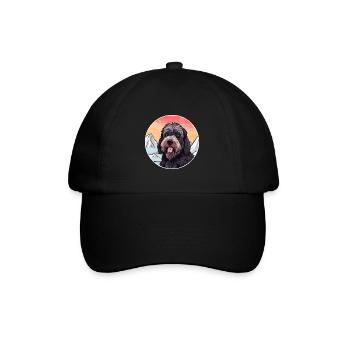 Terrier Russe Noir Race De Chien Cartoon Kawaii Wat - Casquette classique - noir/noir - Devant