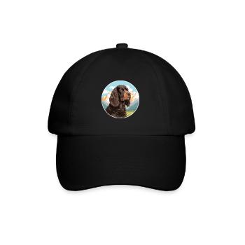 Boykin Épagneul chien race dessin animé Kawaii aquarelle - Casquette classique - noir/noir - Devant