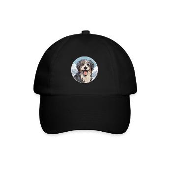 Chien de berger croate race de chien dessin animé Kawaii Waterco - Casquette classique - noir/noir - Devant