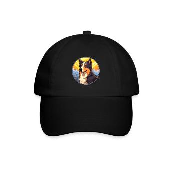 Georgischer Schäferhund Rasse Cartoon Kawaii Waterco - Baseballkappe - Schwarz/Schwarz - Vorne