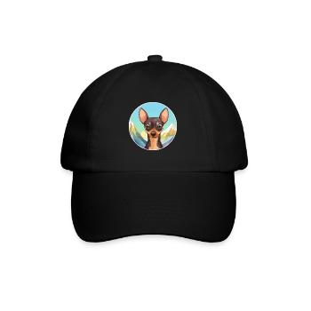 Russe Toy Terrier Chien Race Cartoon Kawaii Eau - Casquette classique - noir/noir - Devant