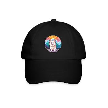 Poméranie allemand Spitz chien race Cartoon Kawaii W - Casquette classique - noir/noir - Devant