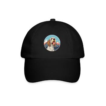Spinone Italiano Dog Breed Cartoon Kawaii Watercol - Baseball Cap - black/black - Front