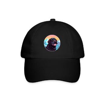Seskar phoque chien race dessin animé Kawaii aquarelle - Casquette classique - noir/noir - Devant