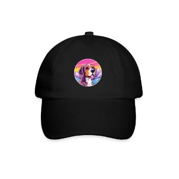 Chien de chasse andalou race de chien dessin animé Kawaii Watercol - Casquette classique - noir/noir - Devant