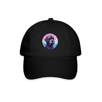 Giant Schnauzer Dog Breed Cartoon Kawaii Watercolo - Baseball Cap - black/black - Front