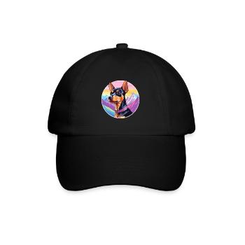 Harlekin Pinscher Hunderasse Cartoon Kawaii Waterc - Baseballkappe - Schwarz/Schwarz - Vorne