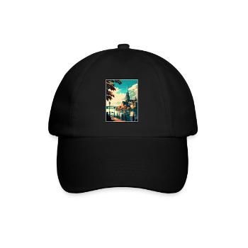 Constance Allemagne Vintage voyage affiche Souvenir - Casquette classique - noir/noir - Devant