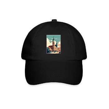 Stuttgart Allemagne Vintage voyage affiche Souvenir - Casquette classique - noir/noir - Devant