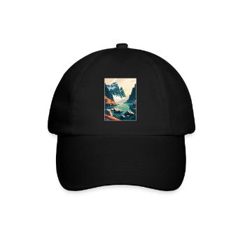 Bodo Norway Norwegian Vestfjorden Travel Poster - Baseball Cap - black/black - Front