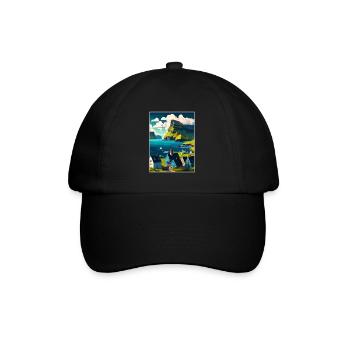 Île Féroé Danemark Les îles Affiche de voyage - Casquette classique - noir/noir - Devant