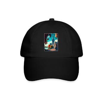 Bonn Allemagne Vintage voyage affiche WPA Souvenir - Casquette classique - noir/noir - Devant