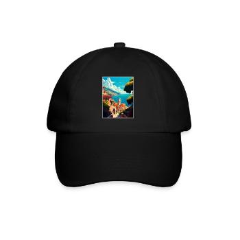 Samos Greece Decoration Vintage Travel Poster WPA - Baseball Cap - black/black - Front