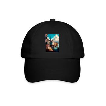 Bayonne France Vintage Travel Poster WPA Souvenir - Baseball Cap - black/black - Front