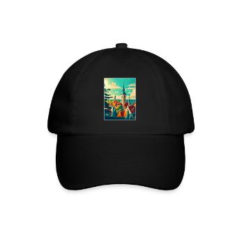 Tallinn Estonie Vintage voyage affiche WPA Souvenir - Casquette classique - noir/noir - Devant