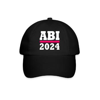 Abi 2024 - Baseballkappe - Schwarz/Schwarz - Vorne
