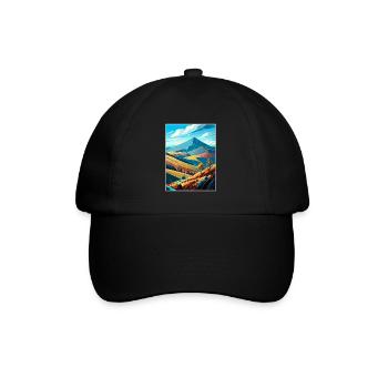 Bieszczady Pologne Vintage Voyage Poster Souvenir - Casquette classique - noir/noir - Devant